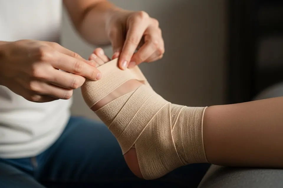 How to Wrap a Sprained Ankle With an Ace Bandage: Step-by-Step